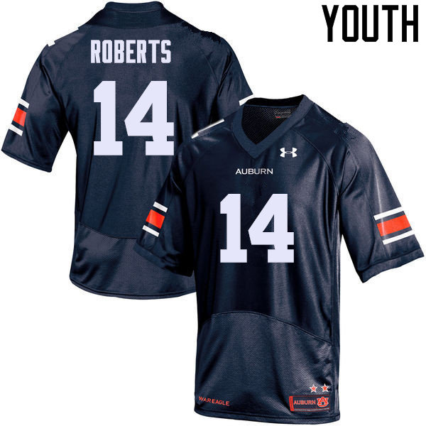 Auburn Tigers Youth Stephen Roberts #14 Navy Under Armour Stitched College NCAA Authentic Football Jersey HKK5474OY